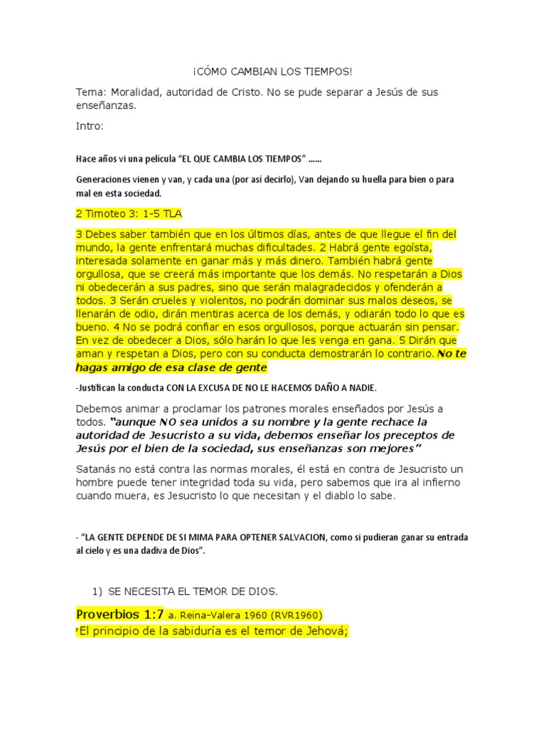 El Que Cambia Los Tiempos. PDF