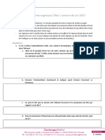 Examen de Chimie Organique 2 Bloc 1 Session de Juin 2022