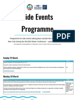Side Events Programme - Outside