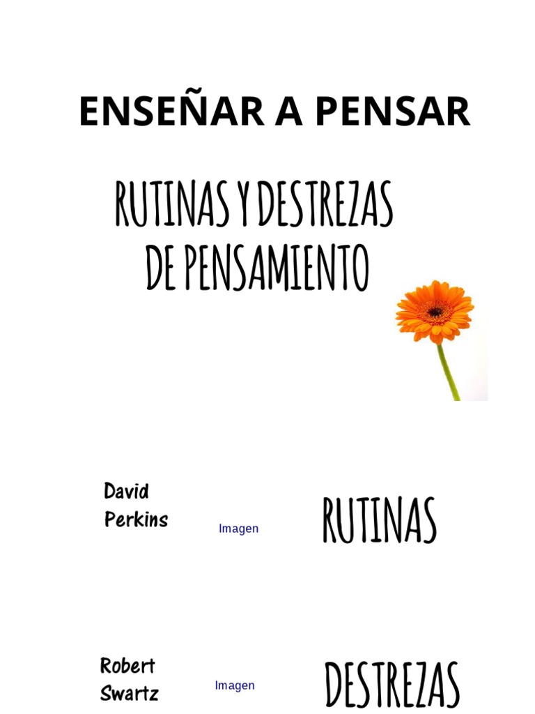 Rutinas para Desarrollar el Pensamiento | PDF | Ciencias sociales