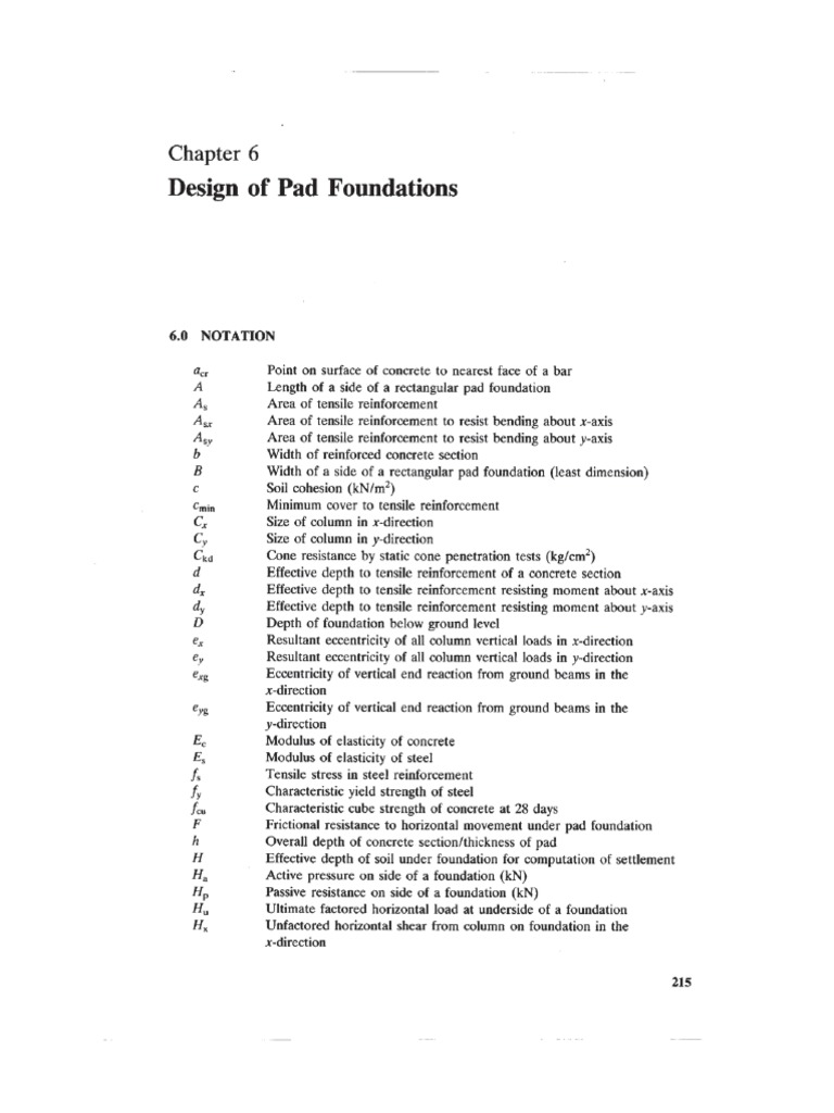 6 Design of Pad Foundations1 | PDF