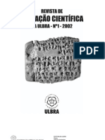 Revista de Iniciaçao Cientifica Da ULBRA N. 1 2002