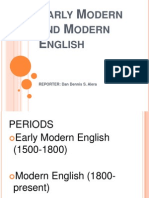 Early Modern and Modern English