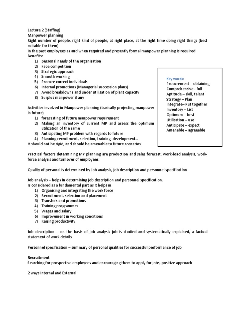 Lecture 2 | PDF | Recruitment | Employment