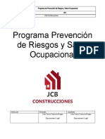 10 Programa de Prevención de Riesgos y Salud Ocupacional JCB Construcciones
