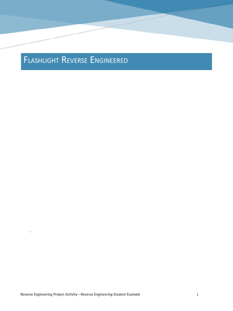 Reverse Engineering a Flashlight Guide | PDF