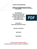 Informe Toma de Muestra de Agua