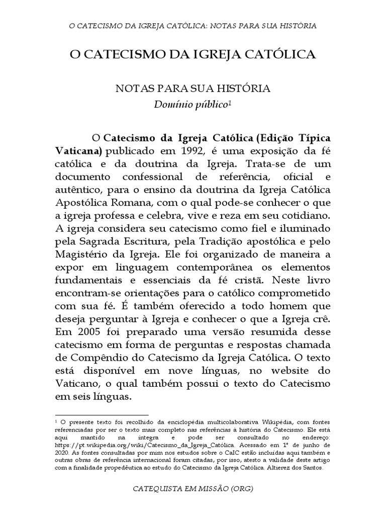 Catecismo Da Igreja Católica PDF