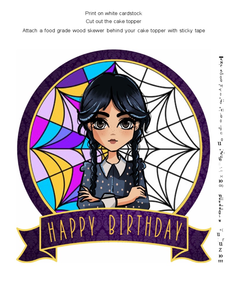 Wednesday Cake Topper Printable Print at Home | PDF for Jesus Birthday Cupcake Toppers Free Printable