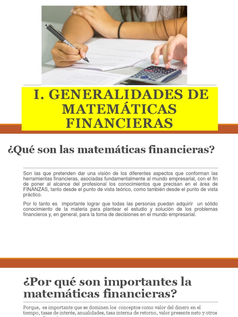 Matematicas Financieras | PDF | Interés | Finanzas Matemáticas