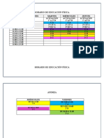 Horarios Nuevos Educacion Fisica