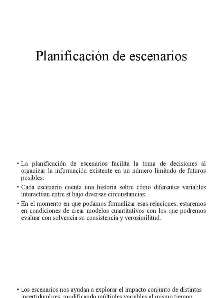 Planificación de Escenarios PDF