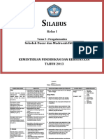 Silabus Kelas 1 Tema 5 Pengalamanku (SFILE