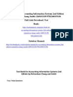 Test Bank For Accounting Information Systems 2nd Edition Richardson Chang Smith 1260153150 9781260153156