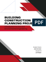 Intro To Civil Assignment 5 Building Construction Planning Project - Jeeone Bae
