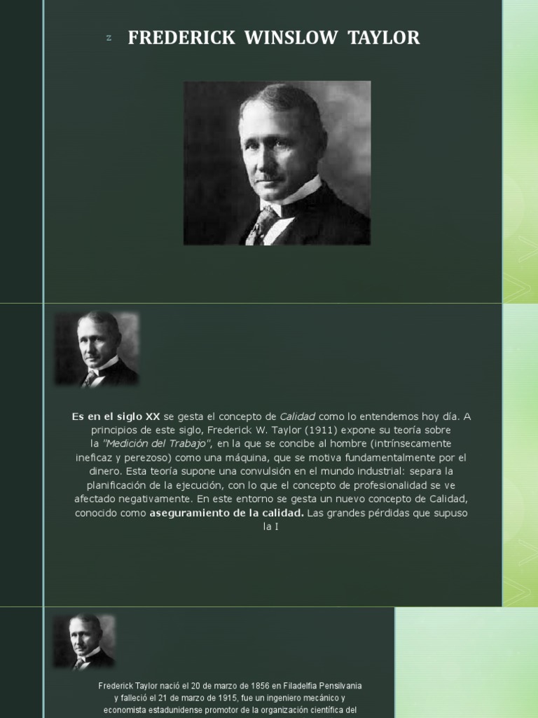 Frederick Winslow Taylor | PDF | Economias | Business