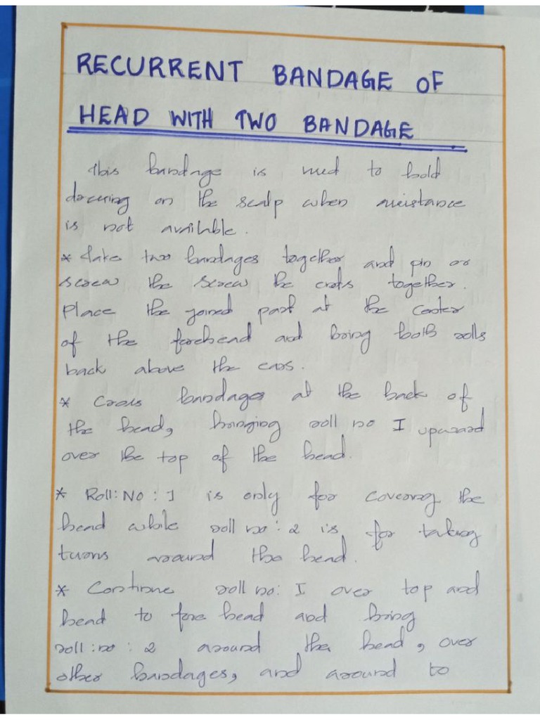 Recurrent Bandage PDF