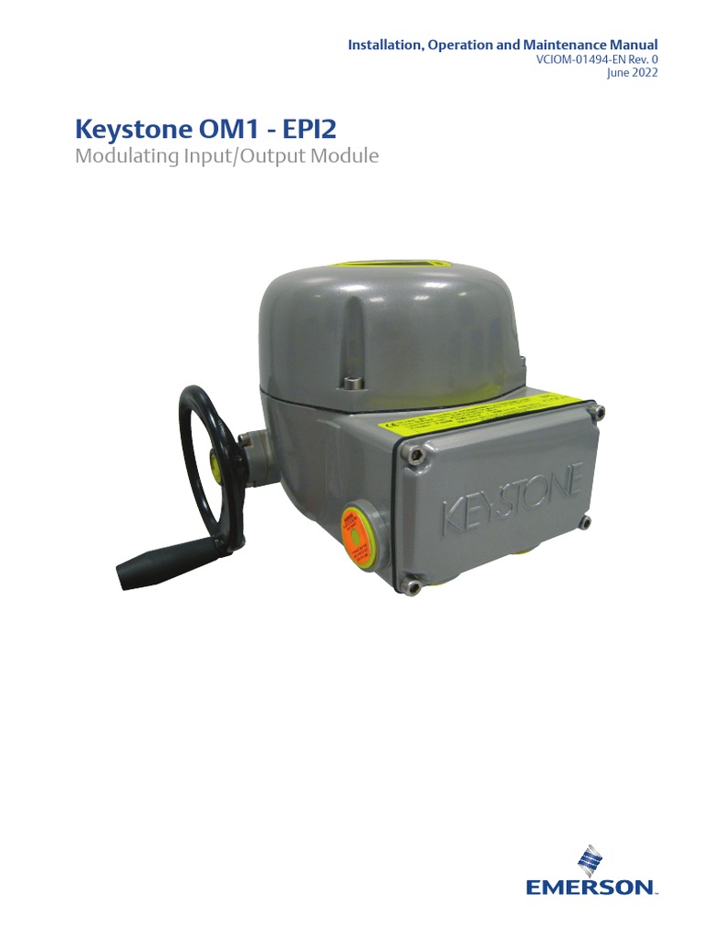 Manuals Electric Actuators Model Epi 2 Om1 Modulating i o Module Iom