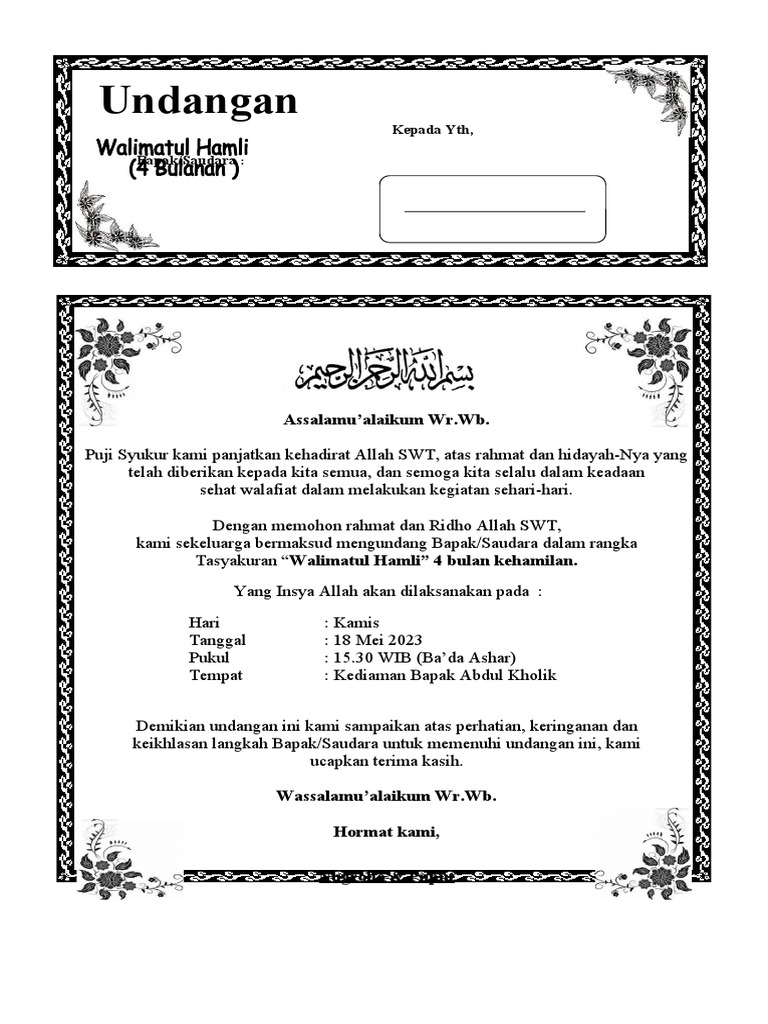 Contoh_Surat_Undangan_Tahlil | PDF