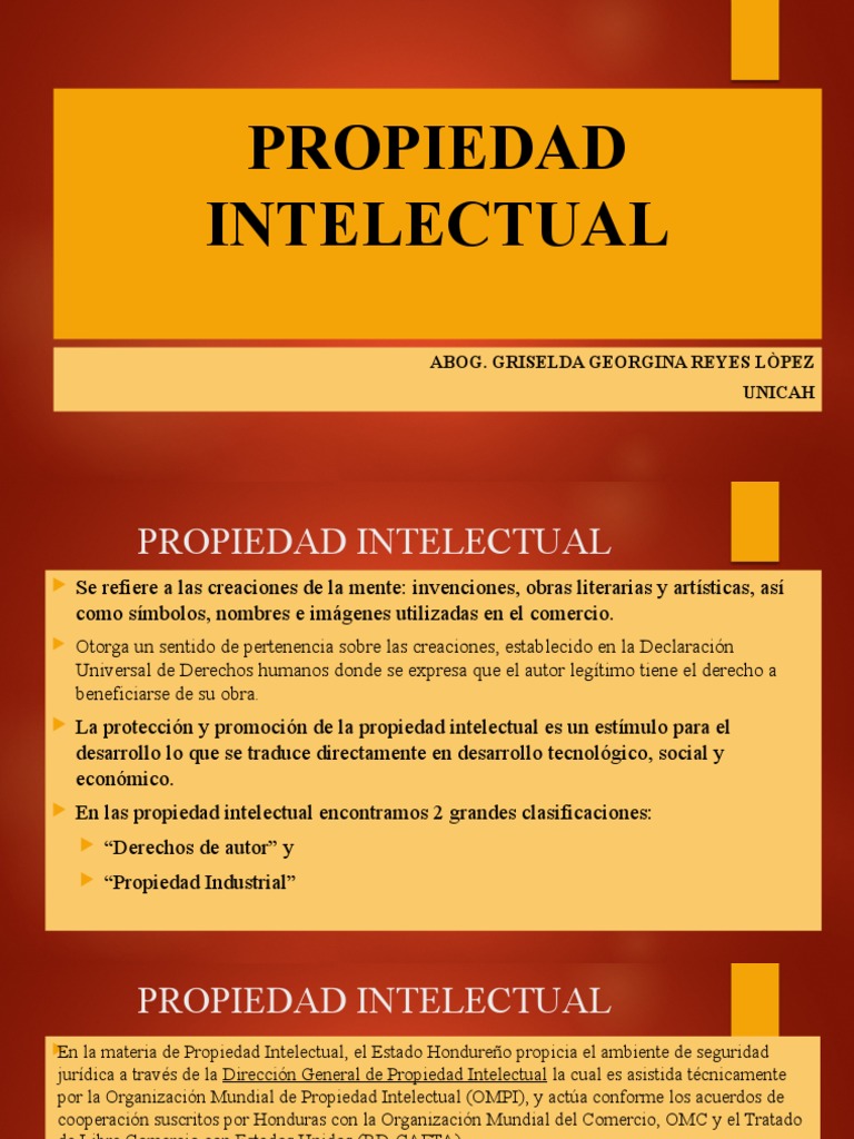 Propiedad Intelectual y Derechos de Autor | PDF | Patentar | Propiedad ...