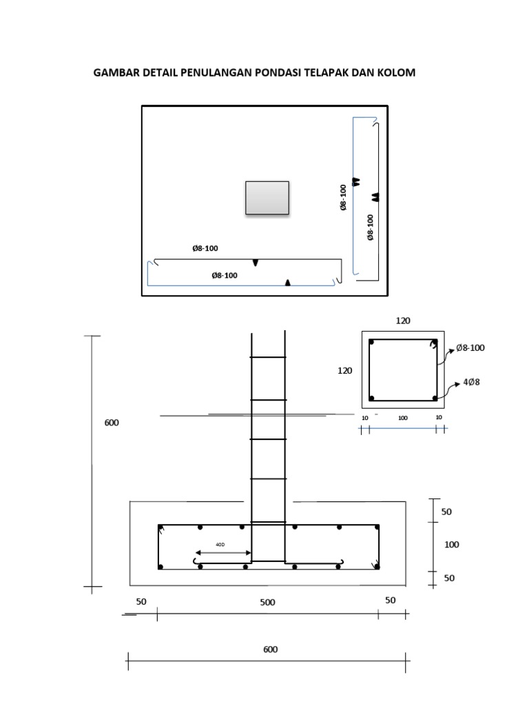 Gambar Kerja Pondasi | PDF