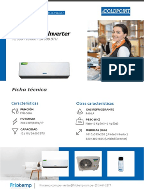 Aire Acondicionado Split Pared Inverter Coldpoint