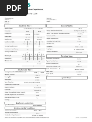 鉄道 DATA FILE Data Sheet for Squirrel-Cage Motors | PDF | Physical Sciences