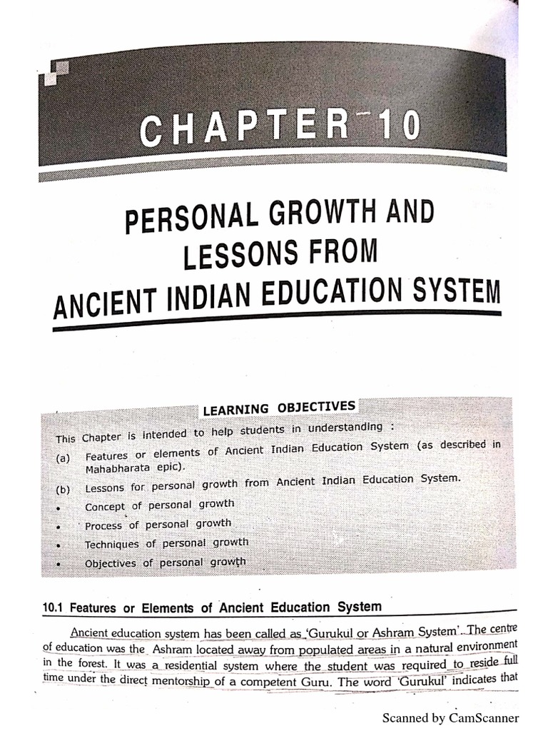 Personal Growth and Lessons From Ancient Indian Education System | PDF