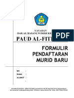 Formulir Pendaftaran MURID Baru 2022