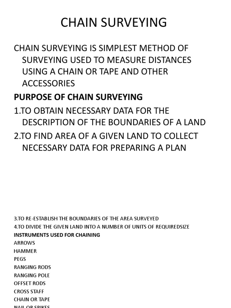 Chain Surveying PDF