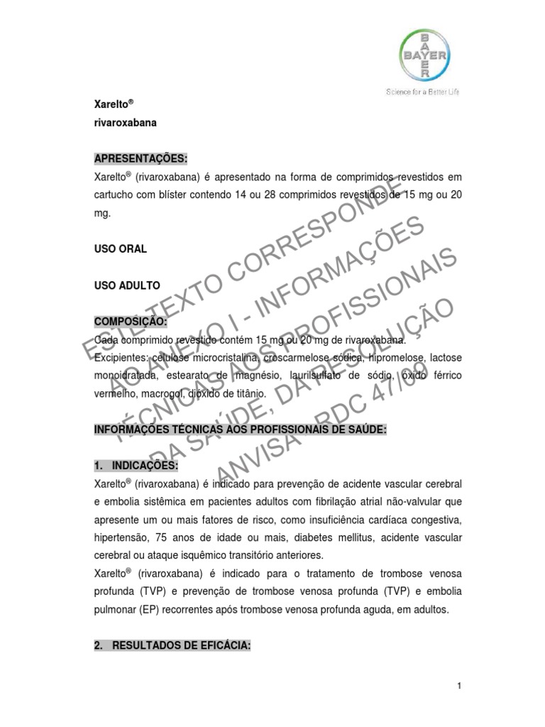Xarelto 15 20 bula pdf coagula o gravidez