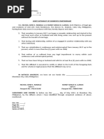 Joint Affidavit of Domestic Partnership