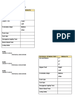 Activity G9 Pysical Fitness Test