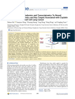 Integration of Metabolomics and Transcriptomics To Reveal Metabolic Characteristics and Key Targets Associated With Cisplatin Resistance in Nonsmall Cell Lung Cancer