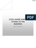 3rd Cold Water Supply System To The Building