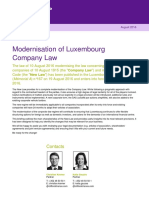 Modernisation of Luxembourg Company Law