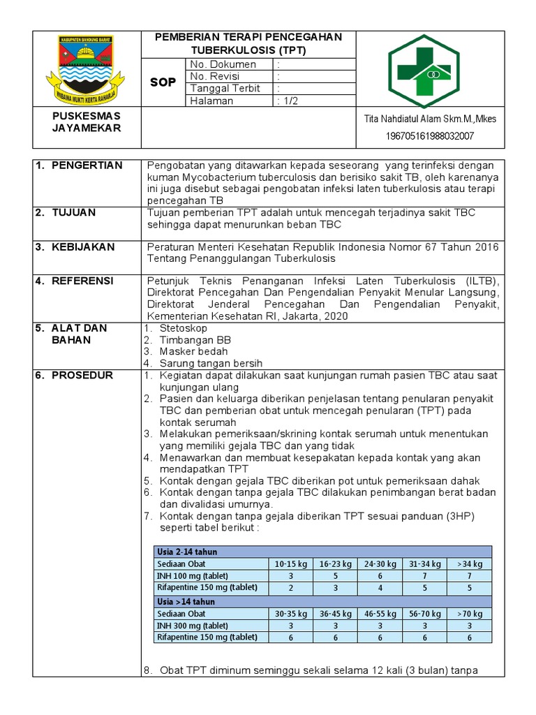 Panduan Pemberian TPT untuk TB | PDF | Pengembangan Diri
