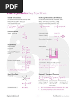Fluids Dynamics Formula Sheet | PDF | Buoyancy | Fluid Mechanics