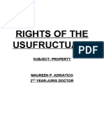 RIGHTS OF USUFRUCTUARY-long term paper-MAUREEN P. ADRIATICO