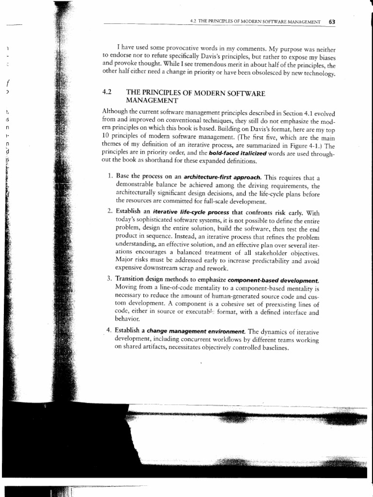 4.2 The Principles of Modern Software Management 63 | PDF | Component