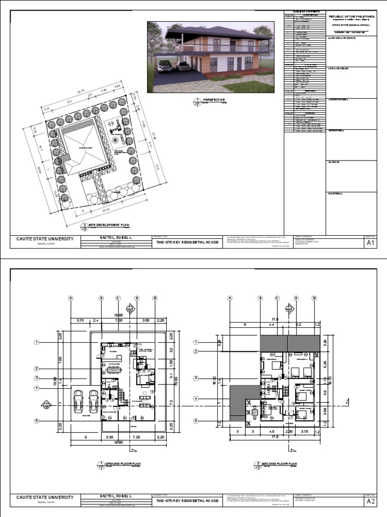 Two-Storey Residential House Plans | PDF | Queensland Heritage Register ...