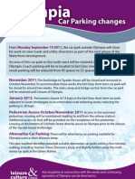 Car Parking Changes: Monday September 19 2011