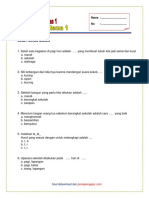 Soal Tematik Kelas 1 Tema 3 Subtema 1