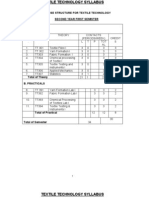 Textile Technology Syllabus for Fiber, Yarn and Fabric Courses