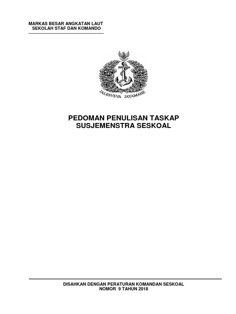 Pedoman Penulisan Taskap Seskoal | PDF | Teknologi & Rekayasa