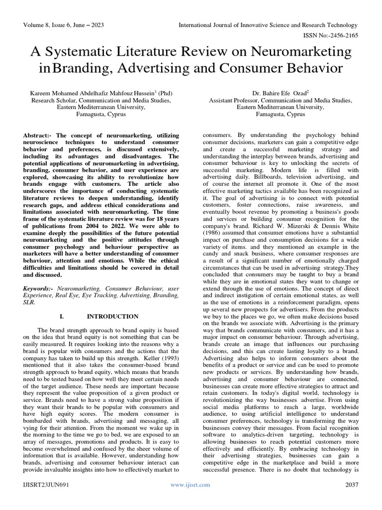 Neuromarketing in Branding & Consumer Behavior | PDF | Consumer ...