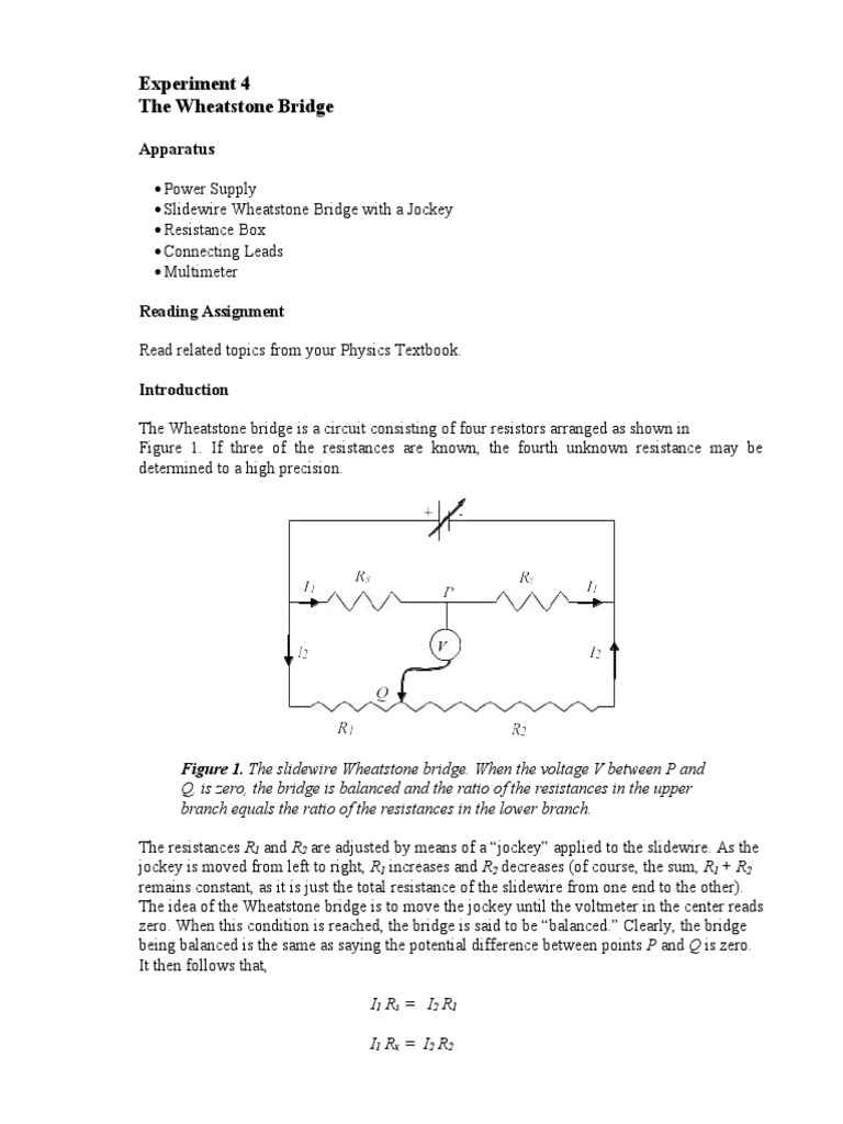 The Wheatstone Bridge | PDF