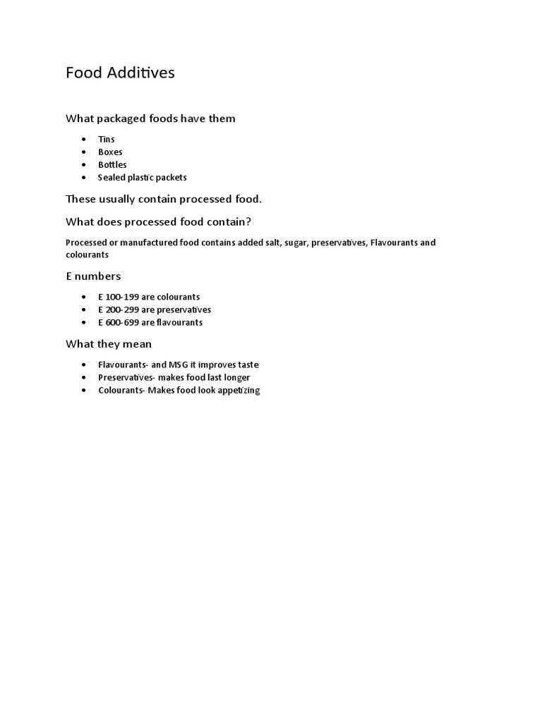 Food Additives PDF