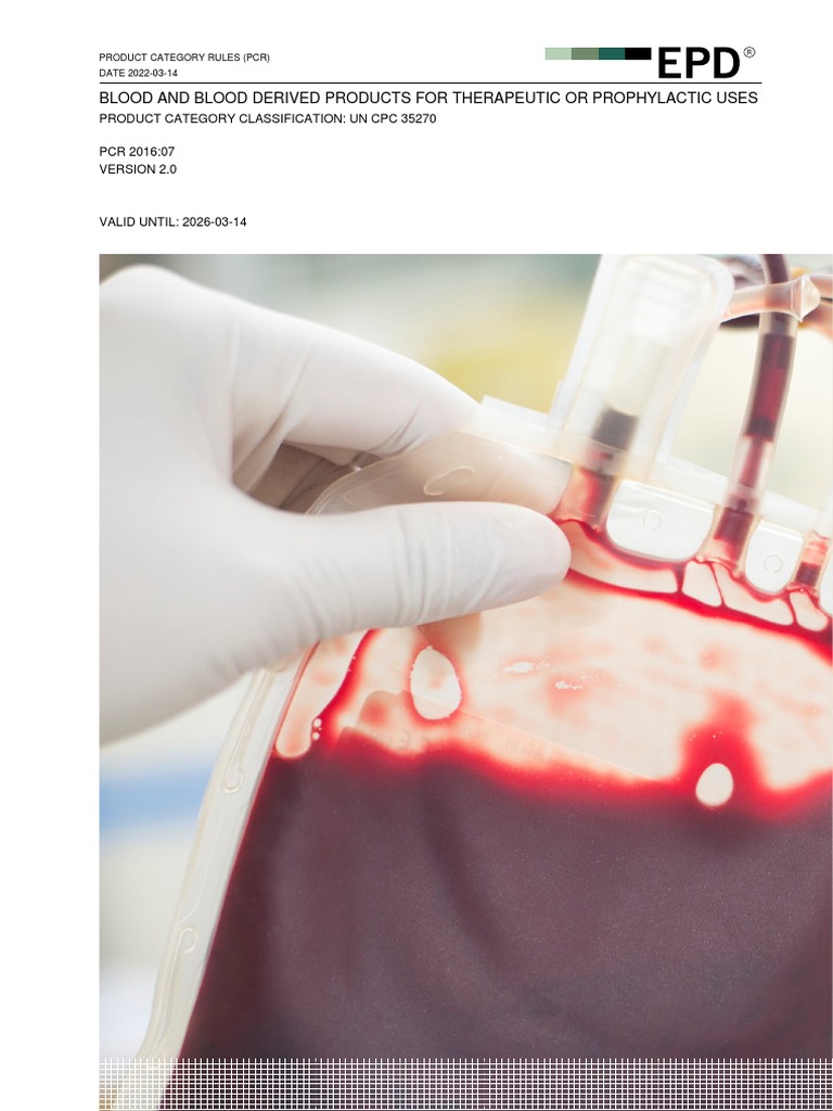 PCR Blood And Blood Derived Products For Therapeutic Or Prophylactic 