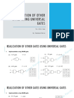 Realization of Other Gates Using Universal Gates